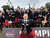 Drummer Gareth McLees in a euphoric moment after winning the 2011 World Pipe Band Championships (Credit: Ian MacLean, Glasgow Life)