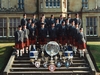 Field Marshal Montgomery Pipe Band with some of their early Grade 1 silverware
