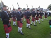 Pipe Major Richard Parkes leading the band off the field after winning the World Pipe Band Championships for the fourth time in 2004
