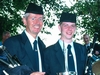 Pipe Major Richard Parkes and Alastair Dunn after winning the World Championships in 2004