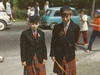 A very young Richard and Gordon Parkes with Raffrey Pipe Band in 1972