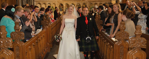 The newly wed Mr & Mrs Alisdair McLaren
