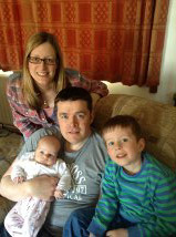 Brian Martin and family with new baby Lottie